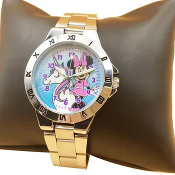 

Beauty Cartoon Unicorn Mouse Watch Women Silver Steel Fashion Women's Quartz Watches Girl Ladies Casual Wristwatch Montre Femme