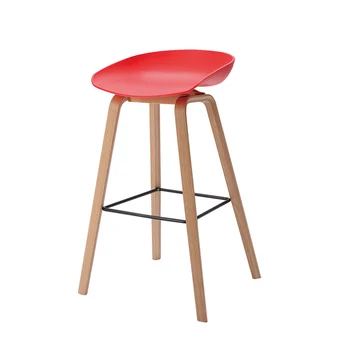 

Nordic Bar Chair High Stool Solid Wood Foot White Designer Modern Leisure Simple Chair Bar Bar