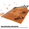 Cowhide Real Leather Work Shop Apron with 6 Tool Pockets Heat & Flame Resistant Durable Heavy Duty Welding Apron for Men Women ► Photo 2/6