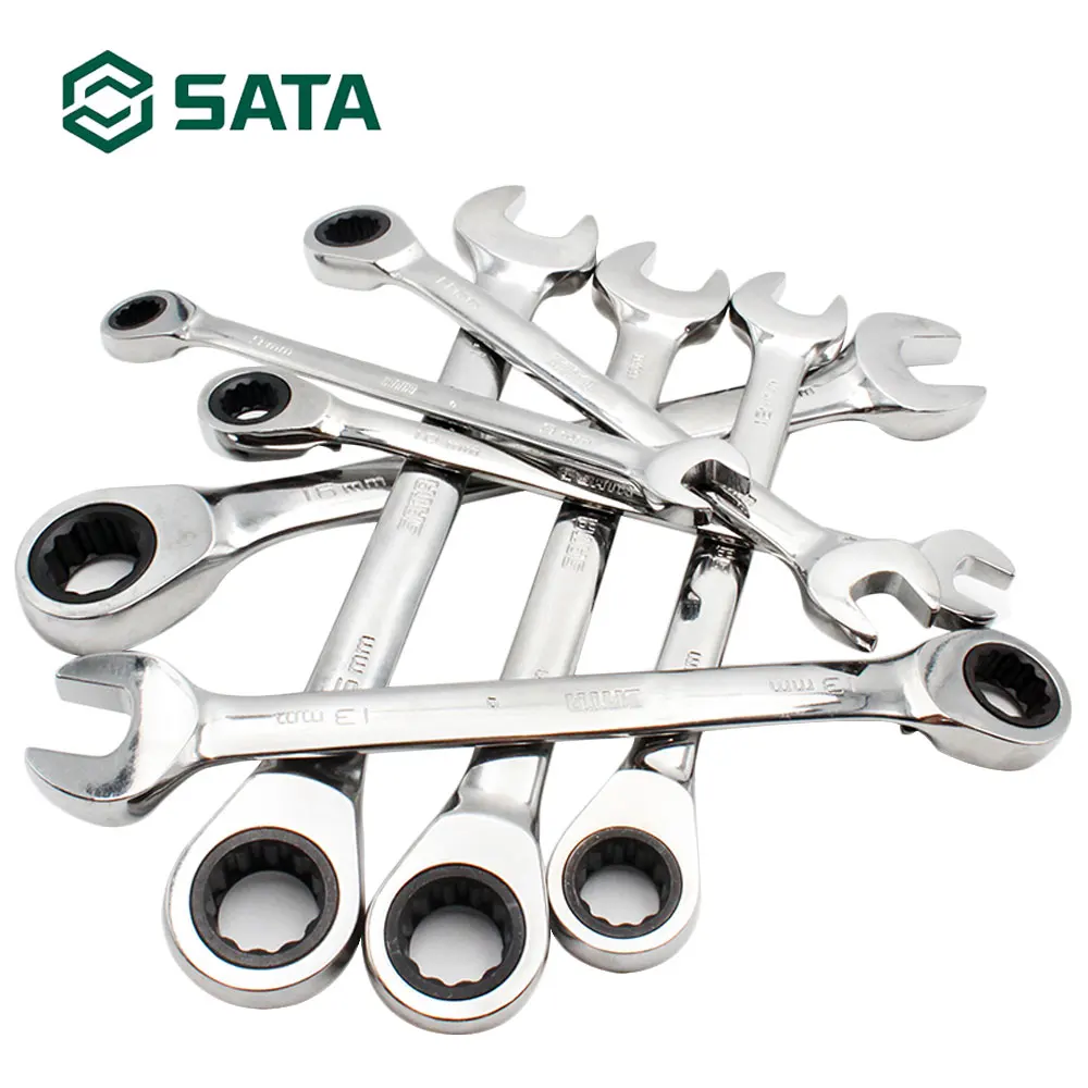

SATA Full Polish Reversible Ratcheting Wrench Spanner Hand Tool Home repair