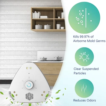 

Rechargeable UV Cleaning Machine Air Dust Odor Remover Timing Auto Light Control Negative Ions Filter UV Air Cleaner