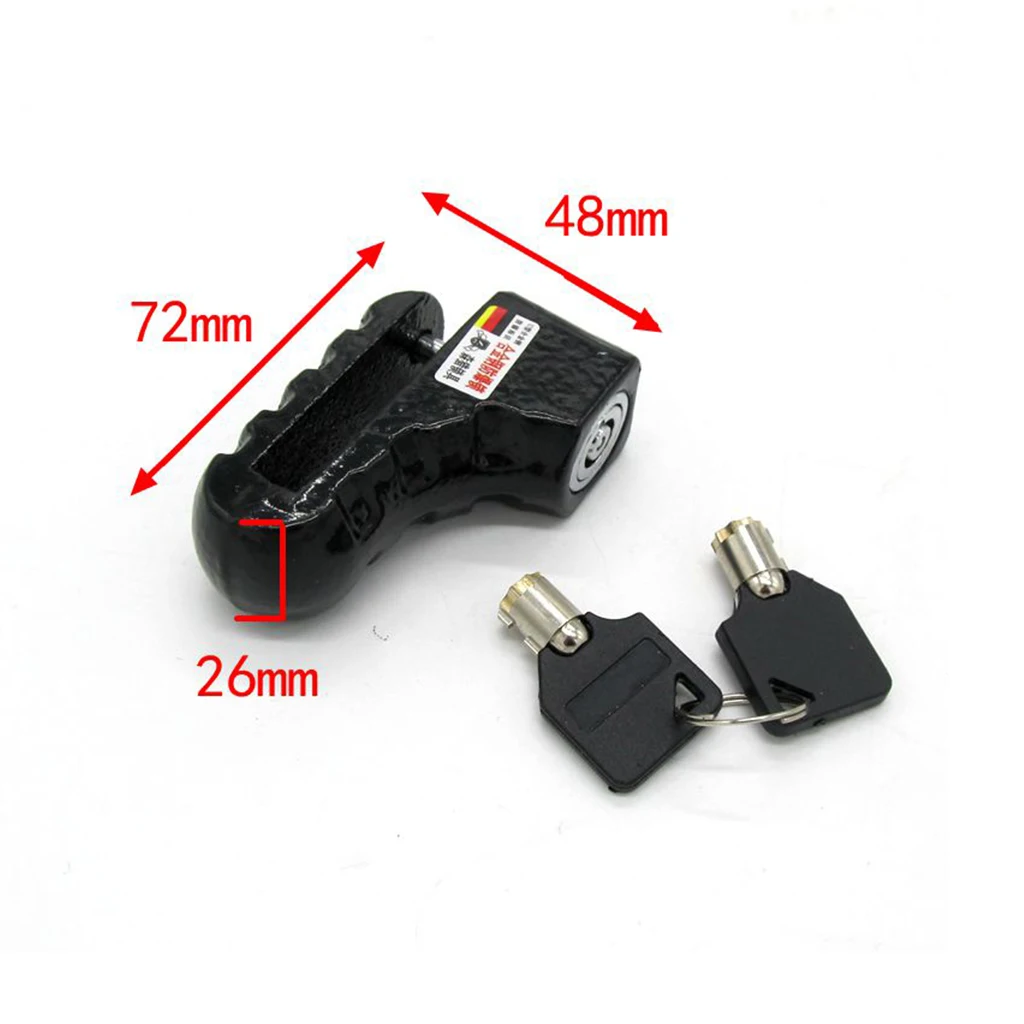 Heavy Duty Security Anti Thief Motorbike Scooter Wheel Disc Brake Alarm Lock