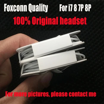 

100pcs/lot 100% Genuine Original Quality headset in ear headphones earphone With Remote Mic for Foxconn i7 8 X XS With packaging