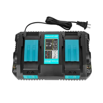 

Double Battery Charger Tool Rechargable Battery Charger For Makita-2C 14.4V-18V BL1830 Bl1430 DC18RC DC18RA EU/US/UK/AU