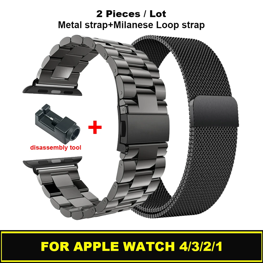

Metal Stainless Steel Milanese Loop Bracelet band for Apple Watch 44mm 40mm strap for iWatch series 4/3/2/1 42mm 38mm watchband