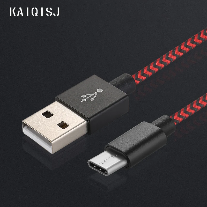 

KAIQISJ USB Type C Cable For Samsung S10 S9 Fast USB Charging Type-C Charger Data Cable For Xiaomi note 8 pro USB-C Cabo Wire