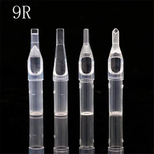 PEPAX 100 шт Ассорти Размер татуировки наконечники трубы 9R наконечники для иглы татуировки круглые алмазные плоские/Magnum стерилизованные наконечники ручки поставка