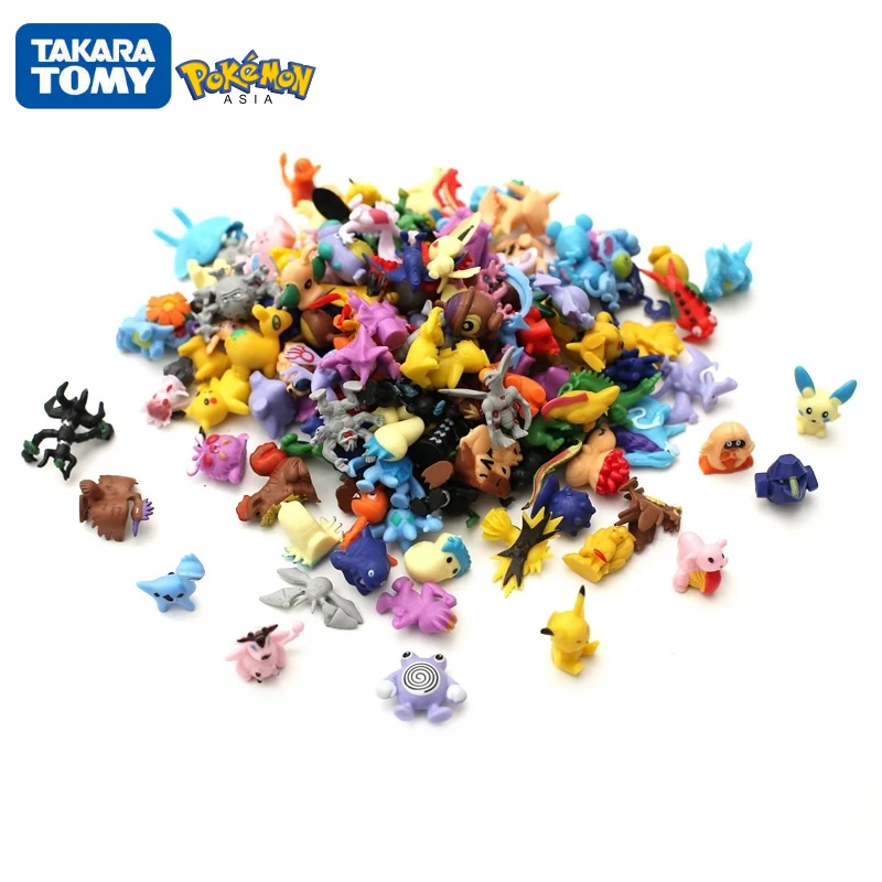 24-144 unids/set Pokemon figuras, modelos, muñecas de 2-3cm No se repite PokéMon Pikachu Anime figura juguetes colección mejor regalo para niños