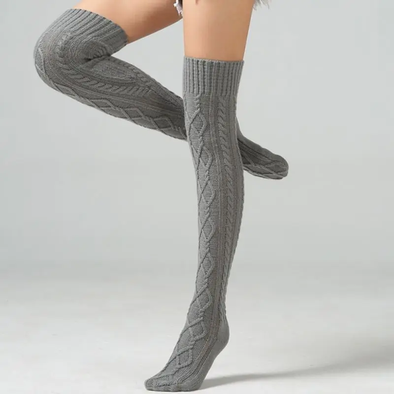 Women socks Winter Thermal Knit Thigh Warm High Boot Socks Winter Stockings Warm Long Leg Warmers For Women