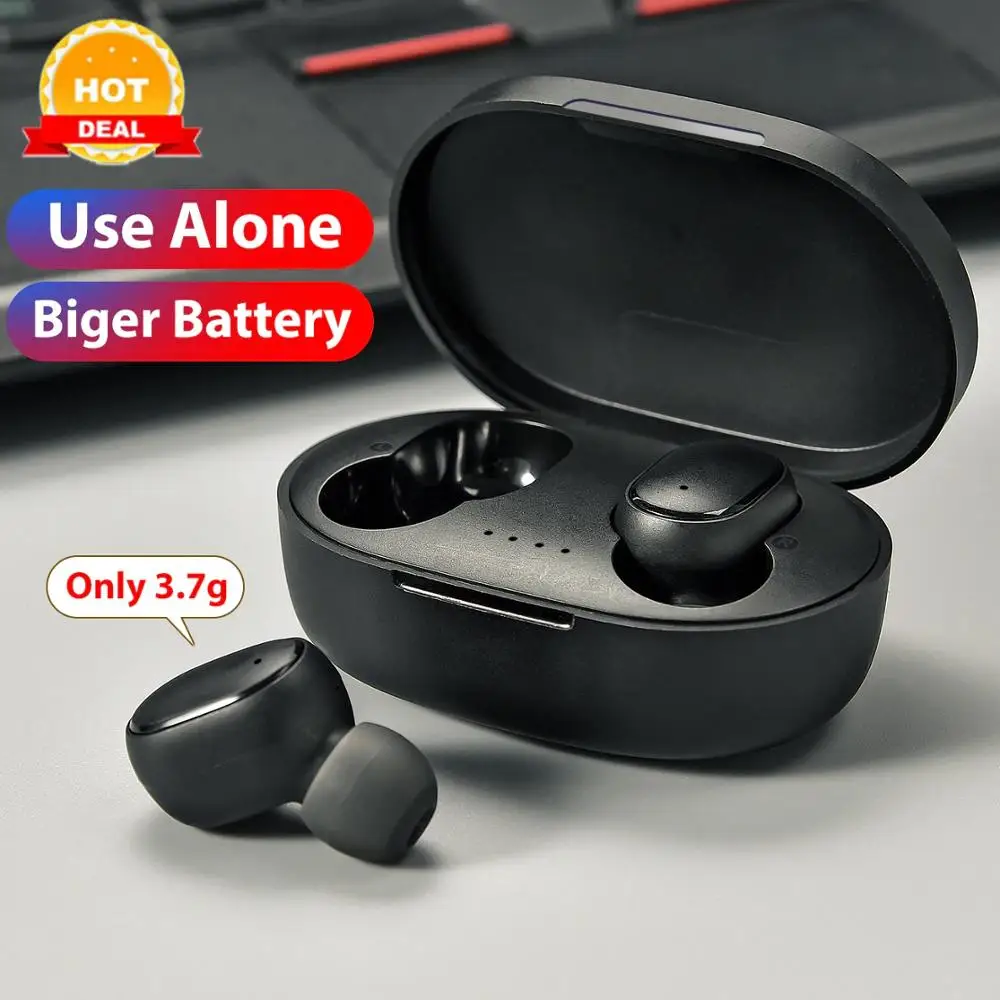 

In-Ear True Wireless Stereo Earbuds KO Redmi Airdots Wireless Earphone Voice control Bluetooth 5.0 Bass Headsets Noise reduction