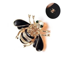 Delysia King Popular Versatile High-grade Crystal Bee Brooch Fashion Drip Oil Design Banquet Elegant Temperament Badge