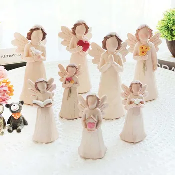 

5 Items Angel Statues Wedding Mother's Day New Year Gifts Home Decor Lovely Angeles Estatuillas