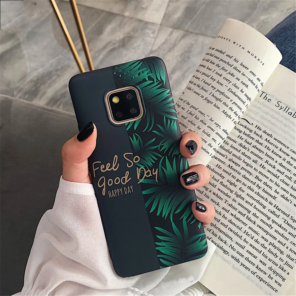Kowkaka противоударный чехол для телефона huawei p20 p30 Pro mate 20 10p Honor 10 20Pro мягкий IMD банановый лист и цветок фрукты задняя крышка