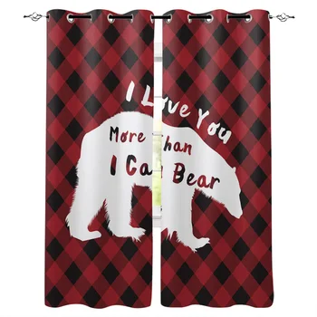 

I Love You More Than I Can Bear Window Curtains Living Room Kitchen Curtains for Bedroom Left and Right Biparting Open Curtains