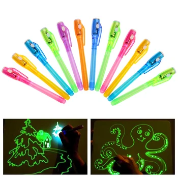 

Magic Pen Draw With Light Child 2 in 1 UV Creative Invisible Check Money Painting Tools Drawing Educational Toys Gifts For Kids