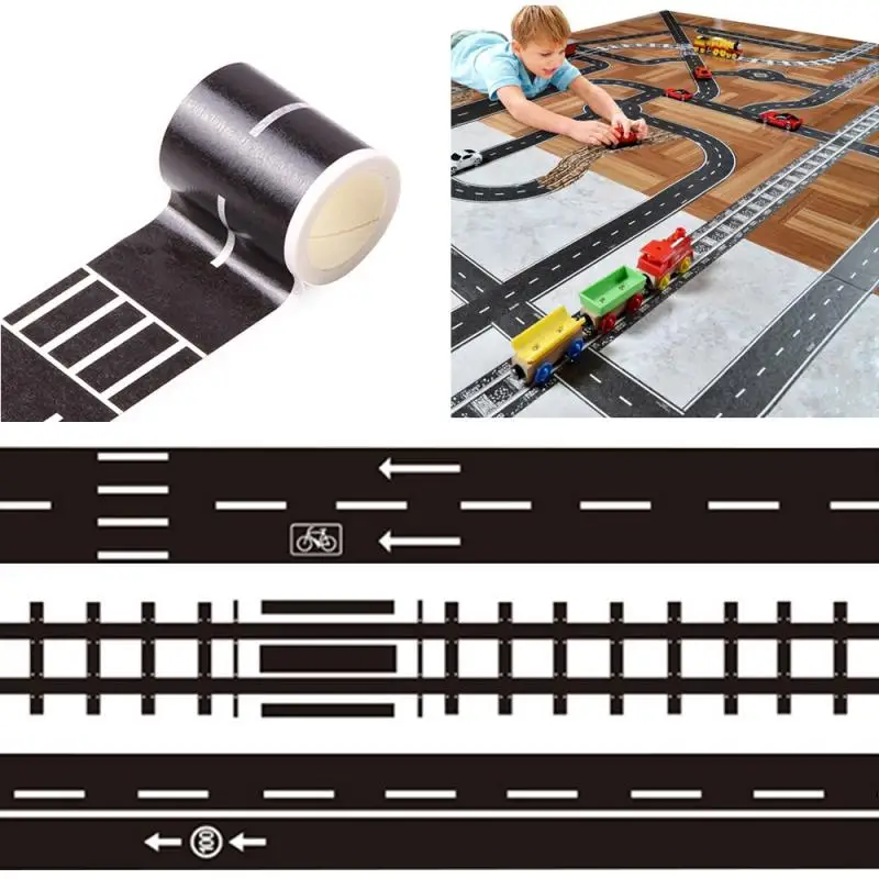 Multicolors Road Tape Sticker Kids Toy Traffic Highway Railway Theme  Decorative Stickers Educational Toys For Children - Sticker - AliExpress