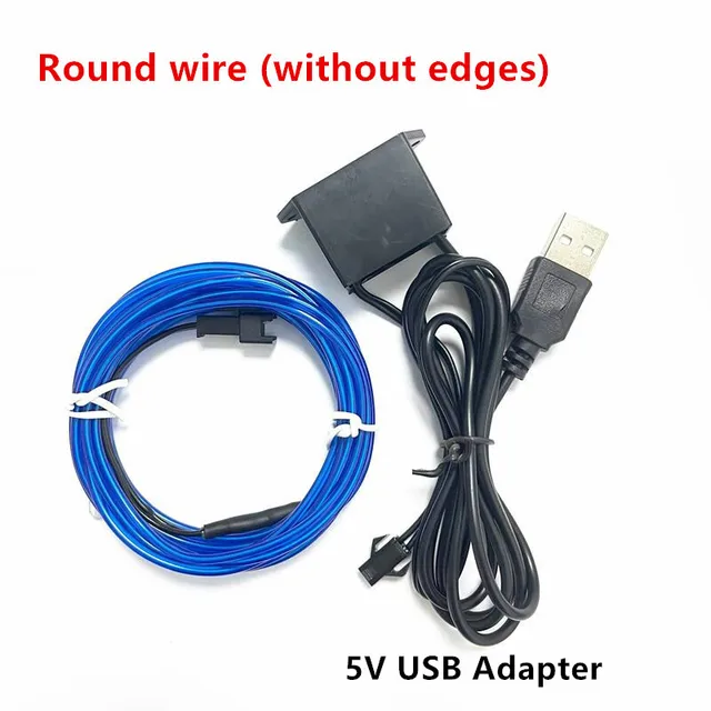 Flexible Neon Light 1M/2M/3M/5M/10M EL Wire Led Neon Dance Party Atmosphere Decor Lamp RopeTube Waterproof Multicolor Led Strip With 5V USB Adapter