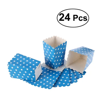 

24pcs Paper Popcorn Boxes Snack Box For Children Kids Popcorn Box Party Supplies Food Holder Containers Cartons Bags Wedding