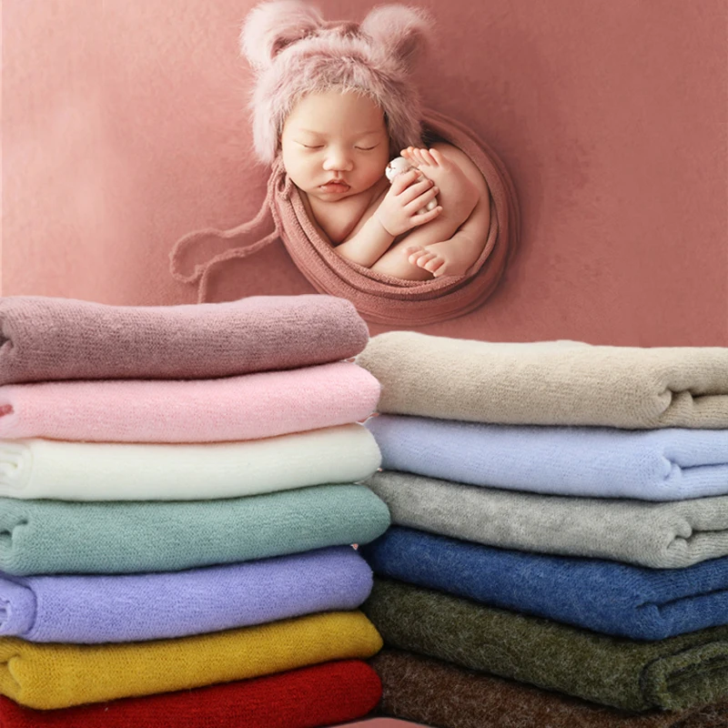 140*170cm Newborn Photography Prop Backdrop for Baby Infant Photo Blanket Soft Fabrics Shoot Studio Accessories Stretch Wraps