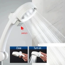 Saving Water Shower Head High Pressure ABS With Stop Switch Handheld SPA Shower Head Resistance To Falling Massage Nozzl