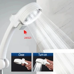 Saving Water Shower Head High Pressure ABS With Stop Switch Handheld SPA Shower Head Resistance To Falling Massage Nozzl