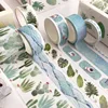 8 pcs/pack Green Leaves Cactus Journal Washi Tape Set Adhesive Tape DIY Scrapbooking Sticker Label Masking Tapes Supplies ► Photo 2/6