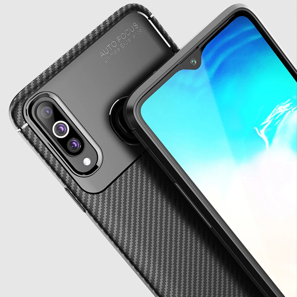 Чехол для Samsung Galaxy A20s A 20 s Роскошный чехол из углеродного волокна противоударный