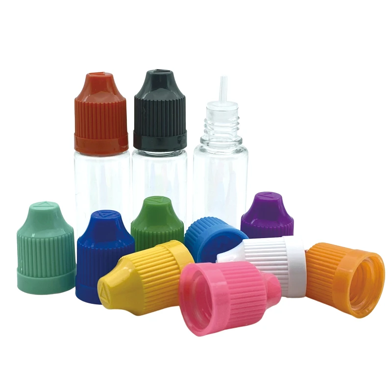 Dropper Bottle 100pcs Empty 10ML Clear Plastic Needle Bottles With Childproof Cap And Long Thin Tip PET Dropper Vail Liquid Container