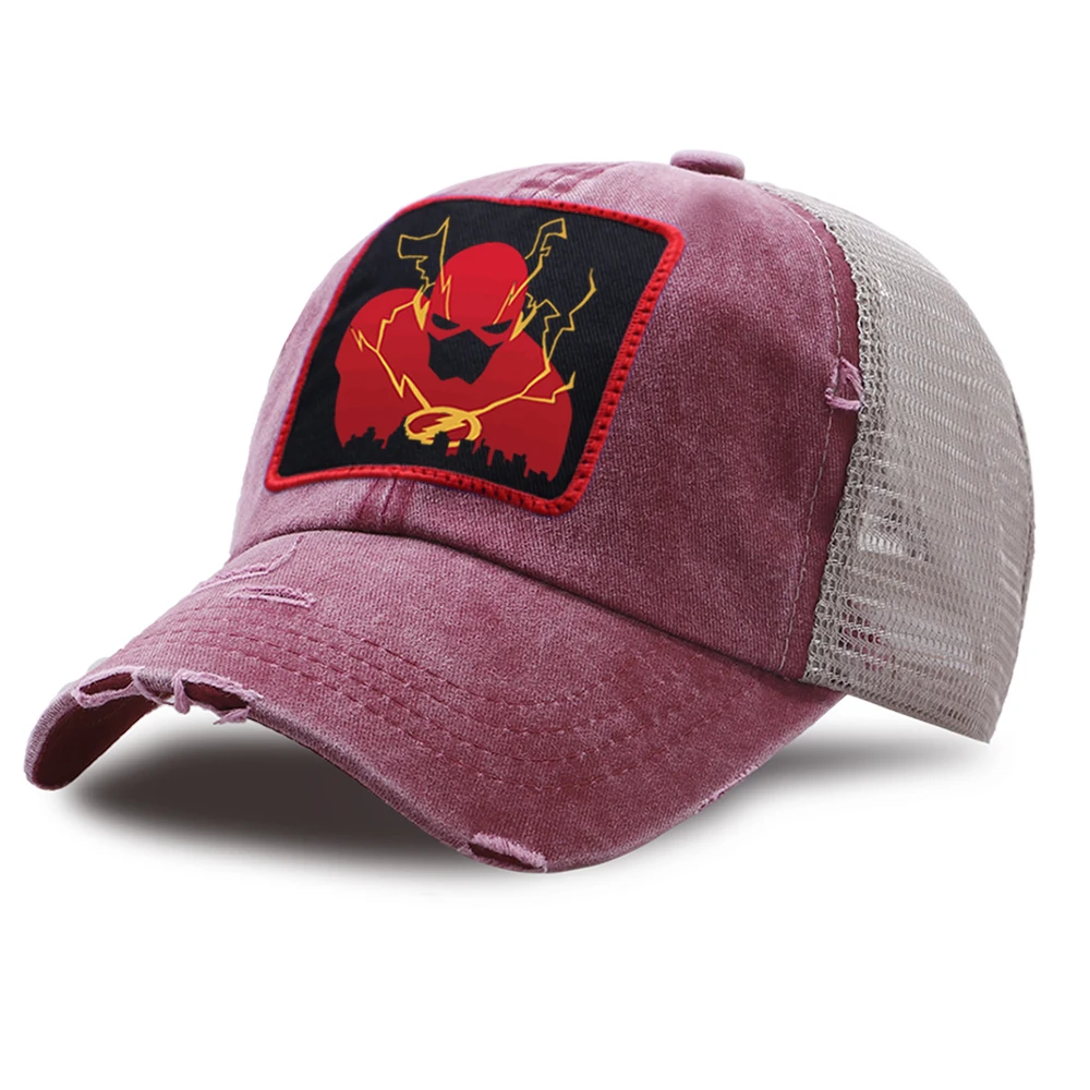 

The Flash Man Baseball Cap Women Hip Hop Mesh Caps Men Casual Sports Snapback Hat Unisex Outdoor Breathable Cotton Trucker Hat