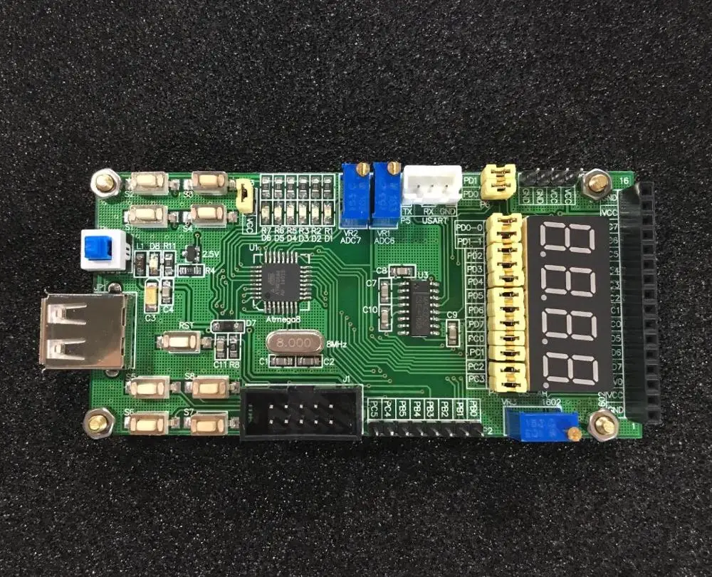 Макетная плата Atmega8 макетная Atmega8A AU микроконтроллера AVR|Детали и аксессуары для