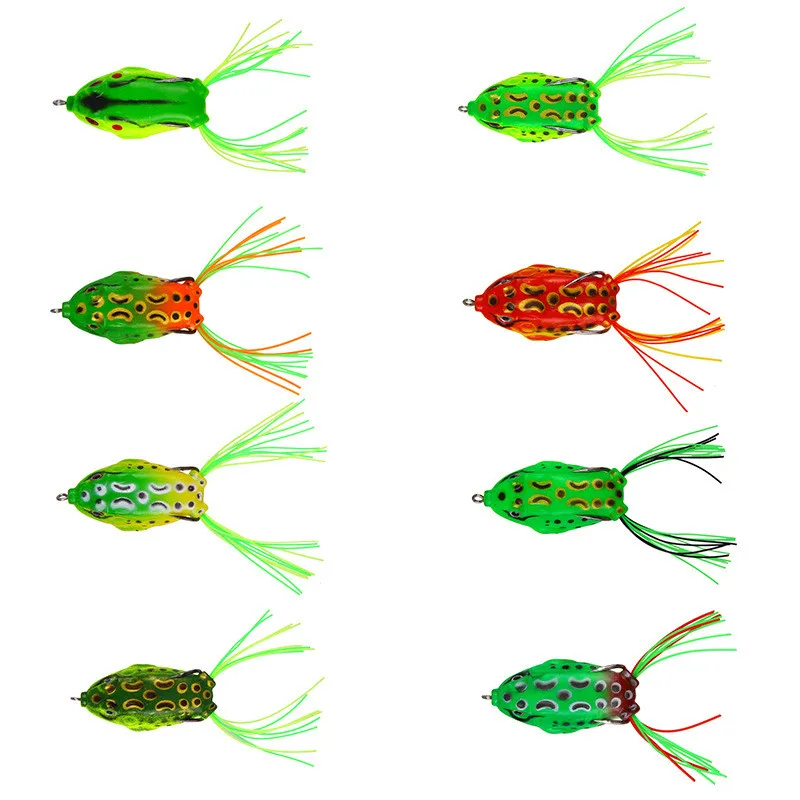1 шт. Новинка Горячая Распродажа 5 см 8 г лягушка приманка рыболовные приманки тройные Крючки Топ водный луч лягушка Кривошип искусственный сильный Искусственный Мягкий наживка
