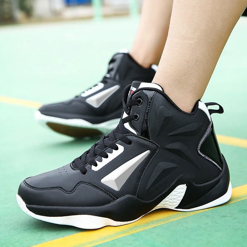 

AJ1 Darth Vader Basketball Shoes Hight-top Combat Boots 2019 Autumn & Winter Wear And Shock Absorption Students Sneakers Breatha