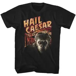 Planet Of The Apes Hail Caesar черная взрослая футболка хлопок новые тренды Топы Футболка