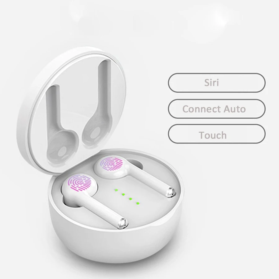 

Ture Wireless bluetooth earphone earbuds works for android IOS cellphones has siri function