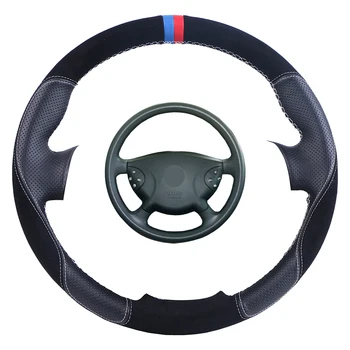 

Artificial leather car steering cover hand-stitched steering wheel braid for Mercedes Benz W210 E240 E63 E320 E280 2002-2005