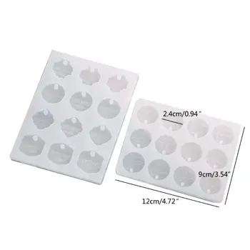 

2Pcs 12 Constellation Round Discs Pendant Resin Mold Jewelry Making Art Tools N58F