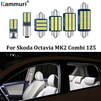

KAMMURI 17Pcs No Error White LED Car Interior lamp Light Package Kit For Skoda Octavia 2 MK2 MKII 1Z5 Combi Wagon (2005-2012)