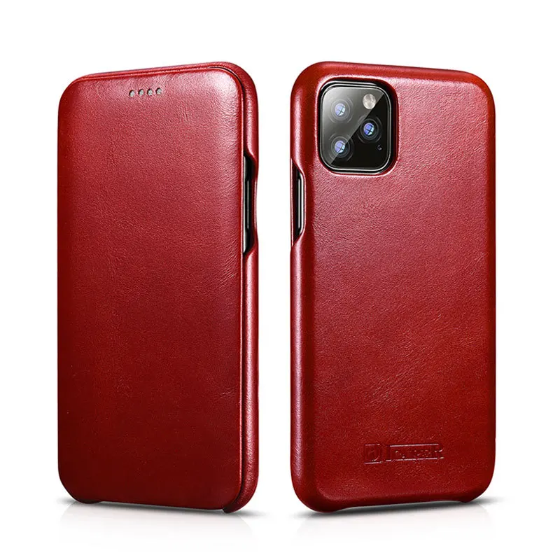 New Original icarer Brand Genuine Leather Cover Flip Phone Case