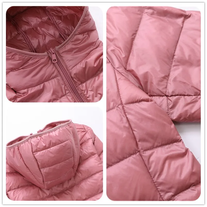 Winter Women Ultra Light Outdoor Down Jacket Warm Hooded Coats Portable Camping Hiking Trekking White Duck Down Jackets 6XL