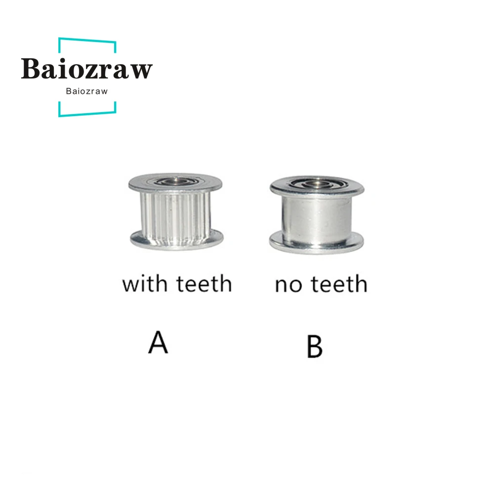 2GT H Type Wheel Driven Perlin Idler GT2 Timing Pulley 16 Teeth Bore 3mm Width 6mm 3D Printer Pulley Aluminum Timing Pulley 3d printer wheel openbuilds pulley 304 stainless steel passive driven perlin idler include 625zz
