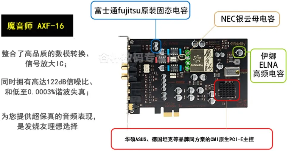 Independent op amp DAC desktop built-in HIFI PCI-E