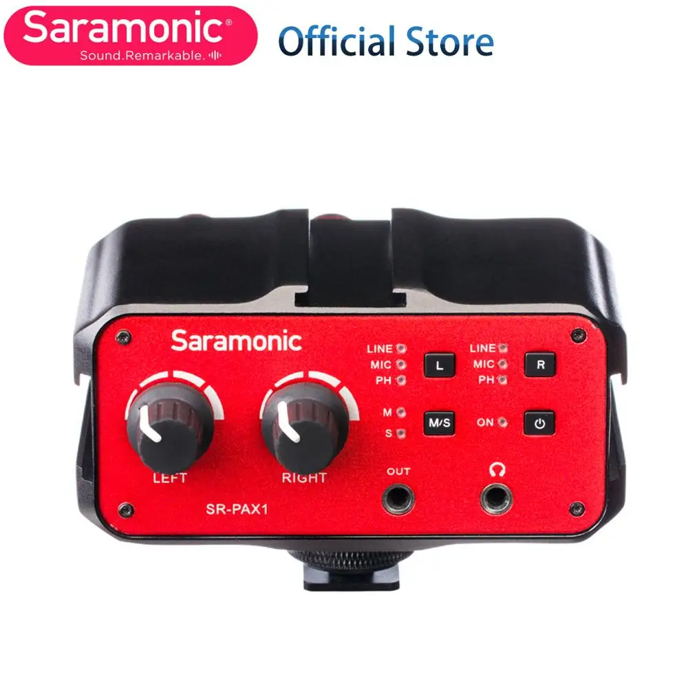Saramonic 2 х канальный аудио смеситель предусилитель микрофон Универсальный адаптер