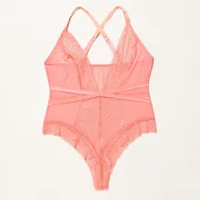 Новинка, женское кружевное боди с глубоким v-образным вырезом, боди на бретельках, с открытой спиной, нижнее белье-комбинезон, боди, сексуальное# YL5