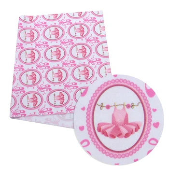 

20*34cm 4 Ways Stretch Knit Fabric Ballet Girl Print Patchwork for Tissue Kids DIY Sewing Quilting Fat Quarters Material,c10853