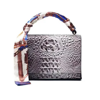 

New Arrival Women Alligator Shoulder Bag Fashion Lady Crossbody Scarves Purse Crocodile Rectangular Handbag
