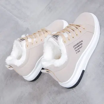 

Women's shoes Winter Women Shoes Warm Fur Plush Lady Casual Shoes Lace Up Fashion Sneakers Zapatillas Mujer Platform Snow Boots