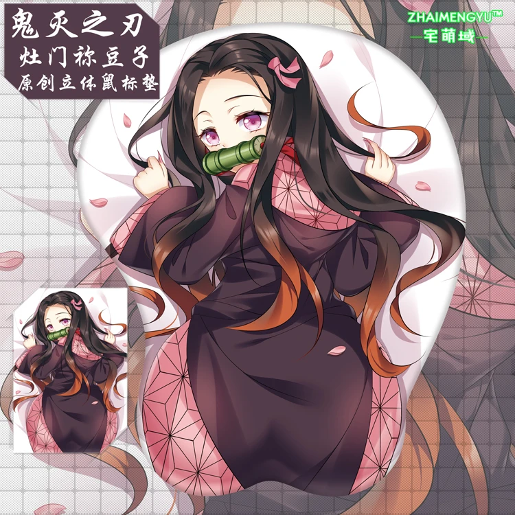 Ограниченное количество Demon Slayer: Kimetsu no Yaiba Kamado Nezuko коврик для мыши Коврик для запястья 3D косплей подарок