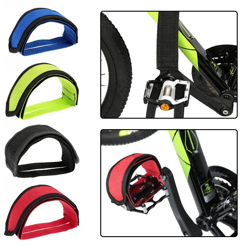 

Dropship 1 pair Nylon Bicycle Pedal Straps Toe Clip Foot Strap Belt Adhesivel Bicycle Pedal Tape Fixed Gear Bike Cycling Cover