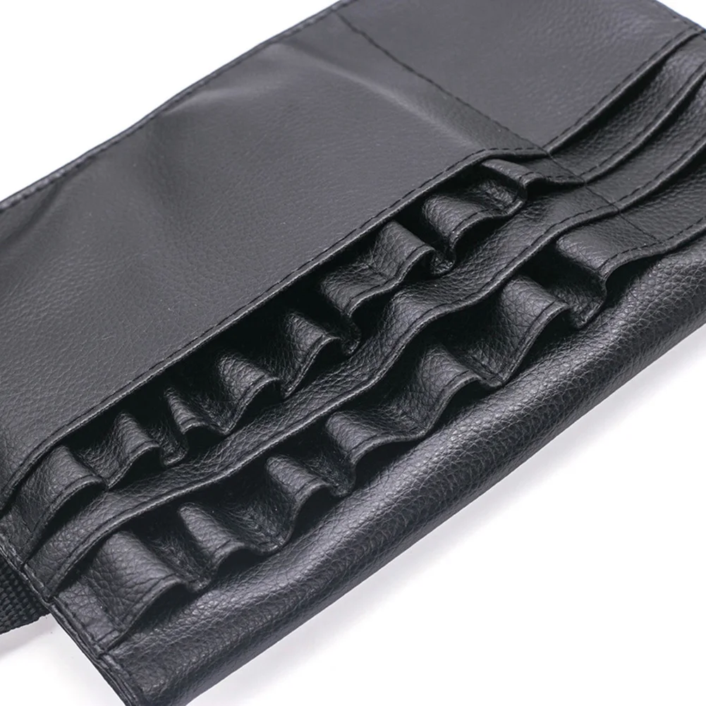 Professional Faux Leather Cosmetic Makeup Brush Bag Belt Strap Storage Pouch