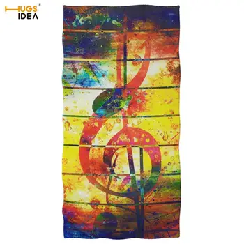 

HUGSIDEA Colorful Musical Note Beach Towel Bath/Shower Towel Super Soft Art Music Design Quick Dry Up Towel Microfiber Toalla